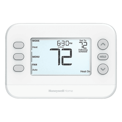 Termostato Programable / 1H/1C / Pantalla 4.84 Pulgadas Cuadradas / Alimentación 24 VCA o 2 Baterías AA / Placa de Montaje UWP