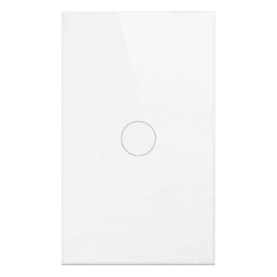 Interruptor WiFi / 1 Regreso / 800 W / Vidrio Templado 120 x 72 mm / Wi-Fi 2.4 GHz / Control por Voz / 100-250 V