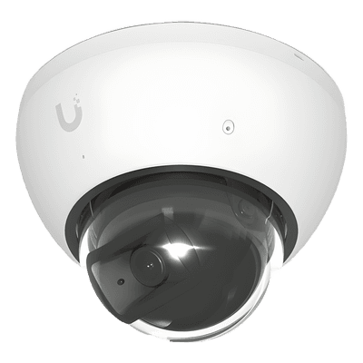 Cámara UniFi Protect G5 AI Dome Blanco, Para Interior o Exterior, 4K (8MPX), Ángulo 109.9°. Visión Nocturna IR Hasta 40m, Detecciones Inteligentes de Rostros y Placas, Audio Bidireccional, Protección IP66, Anti-Vandalismo