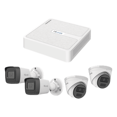 Kit IP 2 Megapixel / NVR de 8 Canales con 8 Puertos PoE / 2 Cámaras IP Bala para Exterior / 2 Cámaras IP Domo para Exterior