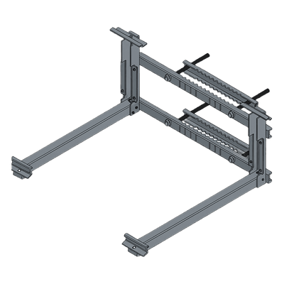 Montaje para Panel Solar / Poste o Torre / Módulos 1300-1500 mm / Soporte con Batería / Acabado Galvanizado / 15 kg