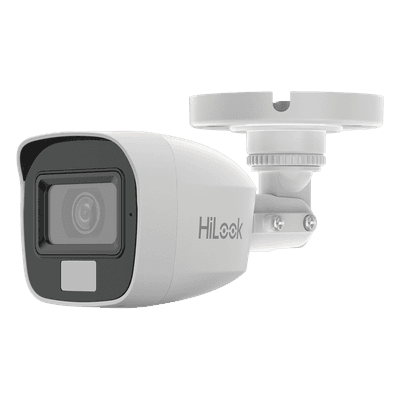 [Dual Light + ColorVu] Bala TURBOHD 3K megapixel / 20 mts IR + 20 mts luz blanca / Lente 2.8 (105° de Visión) / Exterior IP66 / Audio por Coaxitron / TVI-AHD-CVI-CVBS / Metal  / Smart-Hybrid light