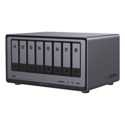 NAS UGREEN NASync DXP8800 Plus / Intel Core i5-1235U 10 Núcleos / 8 Bahías SATA + 2 M.2 NVMe / 2 Puertos 10GbE / Thunderbolt 4 / HDMI 8K / DDR5 Expandible 64GB / PCIe 4.0 x4