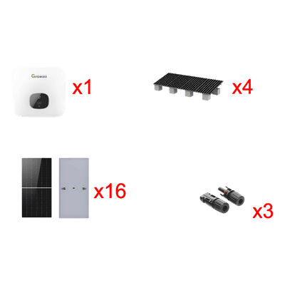 Kit Solar de Interconexión / 10 kW / 220 VCA / Eficiencia 98.40% / Paneles, Montaje y Conectores