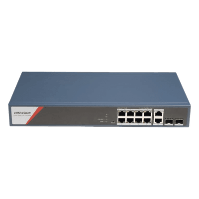 Switch PoE+ Administrable / 8 Puertos Gigabit PoE++ 90 W / 2 Puertos Uplink 1000 Mbps / 2 Puertos SFP / Alcance Extendido 300 m (984.3 ft) / 130 W
