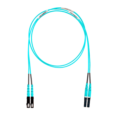 Jumper de Fibra Óptica / Multimodo OM4 50/125 / LC-SC Dúplex / LSZH / Aqua / 6 m (19.69 ft)