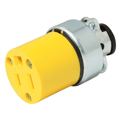 Contacto Blindado Aterrizado / 15 A / 125 V / 50/60 Hz / ABS-Metal / 38 mm Diámetro / Amarillo