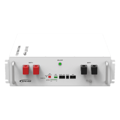 Batería LiFePO4 / 51.2 V / 5.12 kWh / 100 Ah / 6000 Ciclos / Paralelizable 8 Unidades / RS485-CAN-RS232 / 4UR