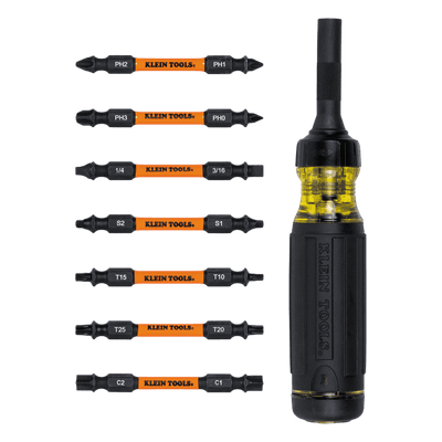 Desarmador Multipunta 15 en 1 / Matraca de 3 Posiciones / Puntas Doble Extremo Grado Industrial / Mango Cushion-Grip / Resistente al Impacto / 9,5'' (24,1 cm)