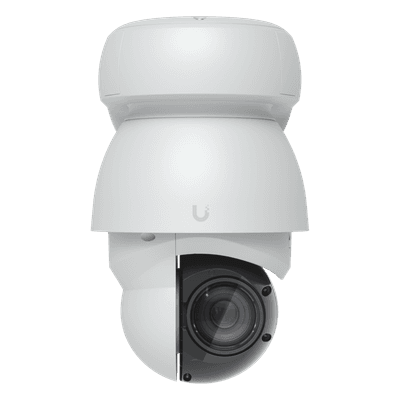 Cámara UniFi Protect PTZ AI Industrial Color Blanco, 4K (8MPX), Zoom Óptico 22x, Visión Nocturna IR 100 m, Reconocimiento Facial y Placas, Protección IP66, Movimiento 360°, PoE++