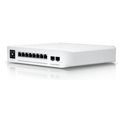 Switch Capa 3 / 8 Puertos 2.5G PoE+ / 2 Puertos SFP+ 10G / 120W PoE / Pantalla LCM 1.3" / 40 Gbps