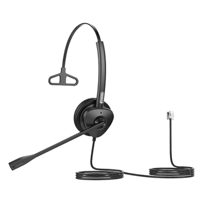 Diadema Monoaural / Audio HD Wideband / Cancelación Pasiva de Ruido / Brazo Ajustable 260° / Conexión RJ9 / Diseño Ultraligero 73 g