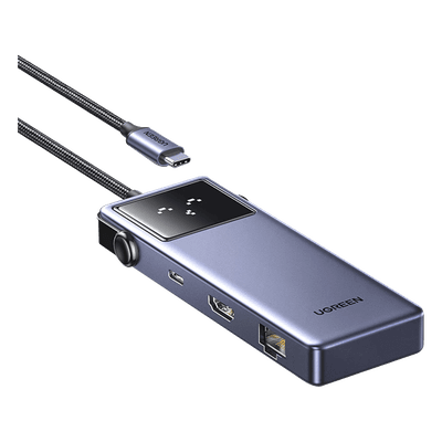 Hub USB-C 7 en 1 / HDMI 4K 60Hz / 2x USB-A 3.0 + USB-C 3.0 + USB-A 2.0 / Gigabit Ethernet / PD 100W / Cable 20 cm (0.66 ft)