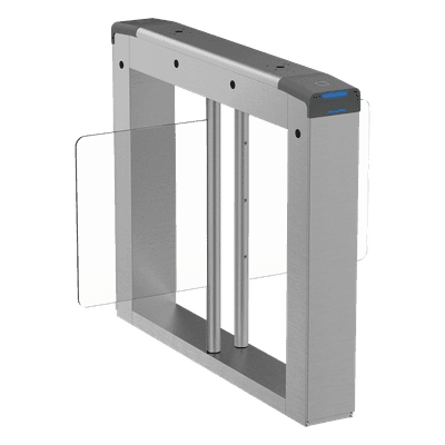 Carril Central para Torniquete Swing / Ancho 90 cm / Exterior / Acero Inoxidable SUS304 / 4 Pares Sensores IR / 20-60 Personas/Minuto / -20°C a 65°C