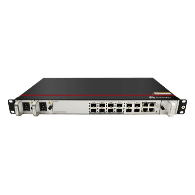 OLT GPON / 8 Puertos GPON Clase C+ / 4 Uplink SFP/SFP+ / Switching 110 Gbit/s / Hasta 1024 ONTs / Doble Fuente AC / Rango -40 °C a +65 °C / 1 UR