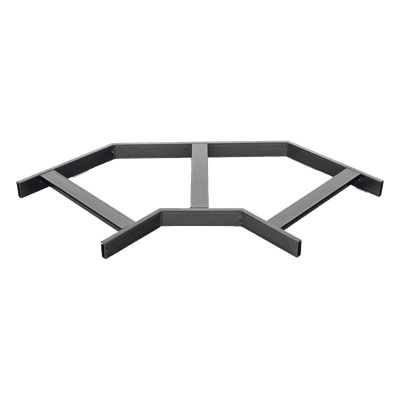 Curva Horizontal para Bandeja Tubular / 90° / Radio 12' (3.66 m) / Peralte 1.5' (38.1 mm) / Ancho 12' (304.8 mm) / Acero con Recubrimiento Epóxico