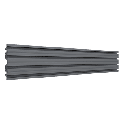 Riel de Aluminio para Videowall / Longitud 1000 mm (3.3 ft) / Altura 120 mm / Ancho 21 mm / Diseño Modular Extensible / Compatible Tornillos M8