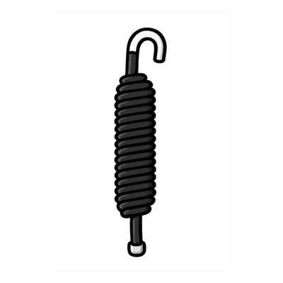 Resorte para barrera vehicular / Acero de alta resistencia / Ø34mm x 475mm (1.12" x 18.7") / 1.02kg (3.29 lb) / Color blanco