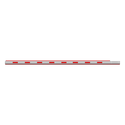 Brazo Recto para Barrera de Acceso / Aluminio Octogonal / 4 m (13.1 ft) / Iluminación LED Rojo-Verde / Perfil 120 x 50 mm