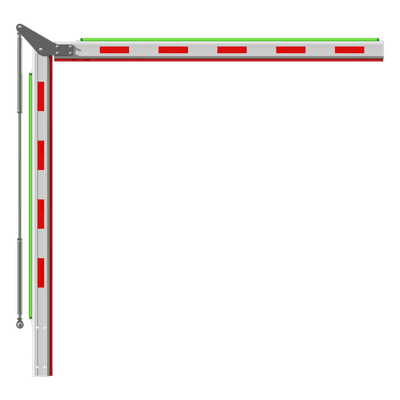 Brazo Articulado para Barrera / 4 m (13.1 ft) / Iluminación Integrada / Altura Máxima 2.85 m (9.4 ft) / Diseño Compacto 2+2 / Uso en Espacios de Baja Altura