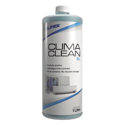 CLIMA CLEAN BL Limpiador a Base Ácida que Garantiza una Limpieza Profunda y Profesional en Serpentines de Minisplits, Mejorando su Eficiencia y Prolongando su Vida Útil