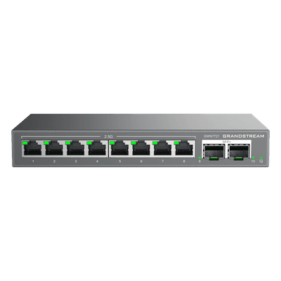 Switch L2 Lite Administrable / 8 Puertos Ethernet 2.5 Gbps / 2 Puertos SFP+ 10 Gbps / VLAN / QoS / Montaje Escritorio o Pared