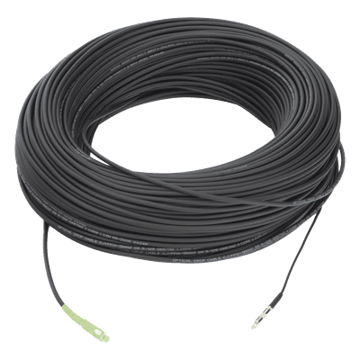 Cable de Fibra Óptica Drop / G.657A2 Monomodo / Simplex SC/APC-SC/APC / 150 m (492.13 pies) / LS0H / Unifibra / Interior-Exterior
