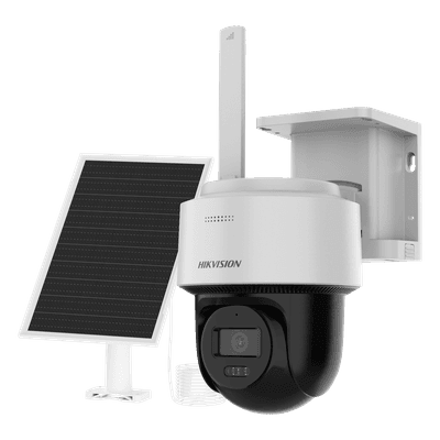 Kit Solar IP All in One / AOV / PT IP 4 Megapixel / Lente 2.8 mm / Panel Solar + Batería de Litio 9000 mAh / 4G LTE / Audio Bidireccional / Dual Light 30 m / IP66 / Micro SD