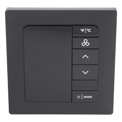 Termostato de Gestión Energética / BACnet MS/TP y Wi-Fi / 100-277 VAC / FCU 2 y 4 Tubos / 3 Velocidades / Sensor PIR / Ónix Negro