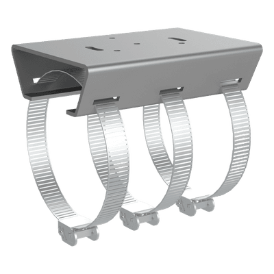 Montaje de Poste / Acero Inoxidable 316 / Diámetro Ajustable 60 a 300 mm / Carga 10 kg / Multidispositivo