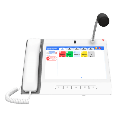 Teléfono IP Empresarial / 20 Líneas SIP / Pantalla Táctil 10.1' HD / Wi-Fi 5 / Bluetooth 4.2 / PoE / Multicast Voceo / Cámara Full HD / 116 Teclas DSS
