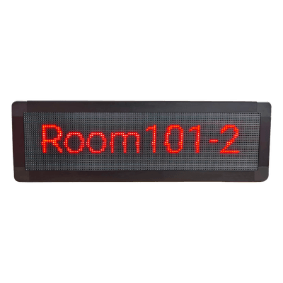 Pantalla LED de Pasillo / Doble Cara / Matriz 128×32 / Indicadores RGB / PoE / SIP / Montaje en Pared
