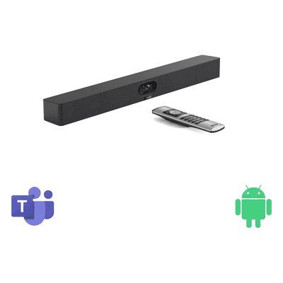 Barra de Videoconferencia / 4K Ultra HD / Dual Cámara 48 MP / Android 13 / Wi-Fi 6 / Bluetooth 5.0 / 8 Micrófonos MEMS / Altavoces 2 × 10 W