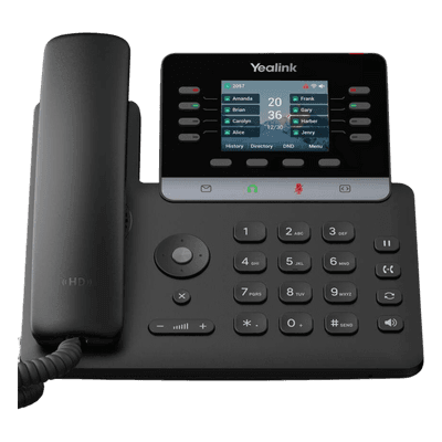 Teléfono IP Empresarial / 12 Líneas SIP / Pantalla Color 2.8" / Audio HD / PoE / USB 2.0