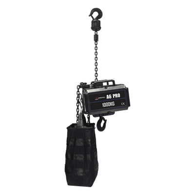Polipasto Eléctrico / 1 Tonelada / Cadena 25 m (82 ft) / IP66 / Control 24V / Velocidad 4 m/min (13.1 ft/min)