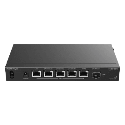 Router Balanceador SD-WAN / 5 Servicios WAN / 400 Usuarios Concurrentes / Throughput 2.5 Gbps / Puerto SFP+ 10G / 5 Puertos Multi-Gigabit 2.5G