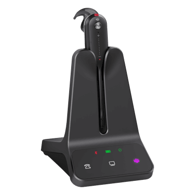 Auricular Inalámbrico DECT / Alcance 185 m (606.9 ft) / Cancelación de Ruido Acoustic Shield / Multidispositivo PC y Teléfono IP / 8 Horas de Conversación