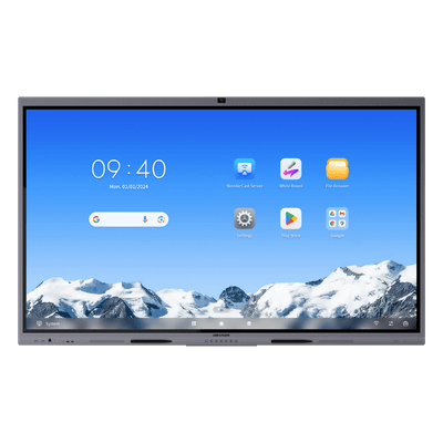 Pantalla Interactiva Touch / 65 Pulgadas / 4K UHD / 50 Puntos Táctiles / Android 14 Certificado EDLA / Cámara Web 8 MP / Audio 55 W / Wi-Fi / NFC / 128 GB Almacenamiento