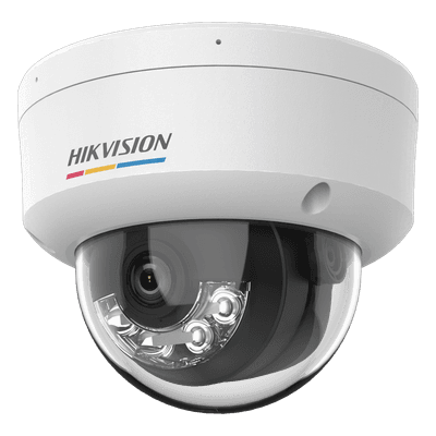 [ColorVu 3.0 + MD 3.0] Domo IP 2 Megapixel / Lente 2.8 mm / 30 mts IR + 30 mts Luz Blanca / Micrófono Integrado / Motion Detection 3.0 / Exterior IP67 / IK08 / dWDR / PoE / Micro SD