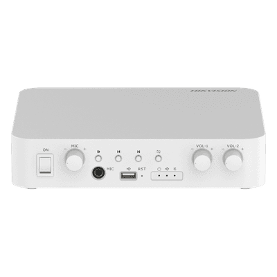 Amplificador de Audio IP / 80 W / 2 Zonas 40 W / 100V/70V / Bluetooth / USB / RCA / Micrófono / Spotify / Control Web