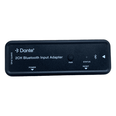 Extensor de Audio Dante® 2CH Bluetooth Input Adapter | Entrada Bluetooth 2 Canales | Salida Dante® Digital | Latencia Configurable 1-5 ms | Compatible HDMI 1.4 | HDCP 1.4 | PoE IEEE802.3af | Distancia de Transmisión 100 m