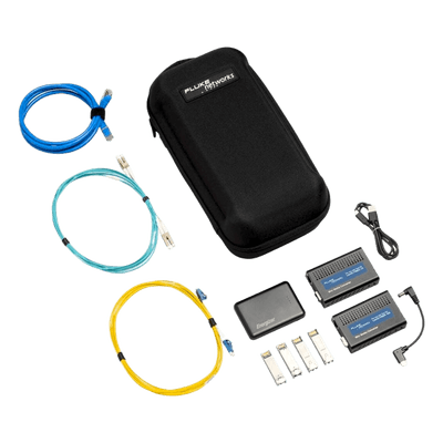 Kit de Prueba de Fibra Óptica / 1 Gb/s y 10 Gb/s / Diagnóstico de Switch y Ping / Detector de Luz y Polaridad / Compatible con LinkIQ