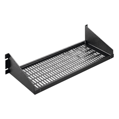 Charola para Rack 19" / Capacidad 34 kg / Base Ventilada / 2 UR / 482x381x95 mm / 15.8x12.5x3.7 in