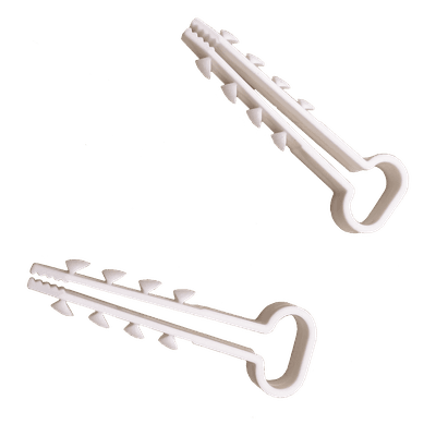 Clips Sujetadores de Plástico / 6 a 12 mm / 100 Piezas / Fijación en Pared / UTP, Coaxial y Eléctrico Ligero