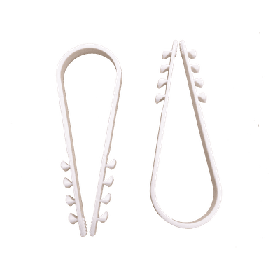 Clips Sujetadores de Plástico / 100 Piezas / Diámetro 19 a 25 mm / Fijación en Pared / UTP, Coaxial y Eléctrico