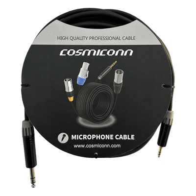 Cable de audio / 6.35mm a 3.5mm / Conectores dorados / 5m / 16.4 pies