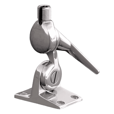 Soporte de Montaje de Cremallera / Acero Inoxidable / Sin Tuercas / Dientes 5° / Liberación Rápida / Rosca 1"-14 / Ranura para Cable
