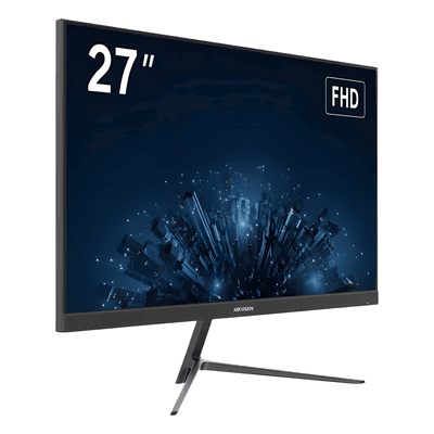 Monitor LED Full HD (1080p) de 27" / Bocinas Integradas / 100 Hz / Ideal para CCTV, Oficina y Hogar / Entrada HDMI-VGA / VESA (100 X 100) / Uso 24/7 / IPS / Ultra Delgado