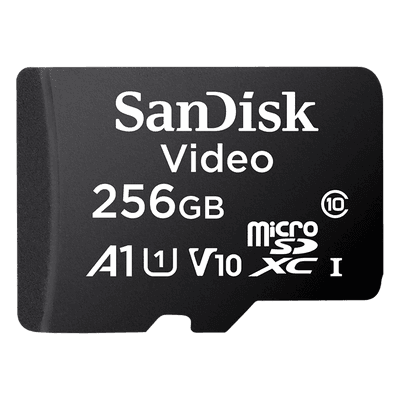 Memoria microSD SanDisk 256GB / Alta Resistencia / Videovigilancia / Clase 10