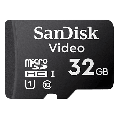 Memoria microSD SanDisk 32GB / Alta Resistencia / Videovigilancia / Clase 10